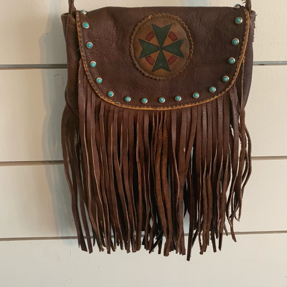 Kobler purse fringe w/ turquoise! Crossover